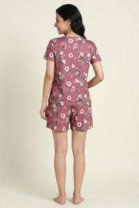 Zivame Buttersoft Knit Poly Short Set - Mesa Rose — thumbnail 4